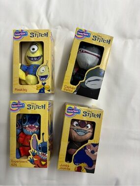 Disney Stitch Micro Teenies Plush Set - Yellow, Gray, Blue, Brown